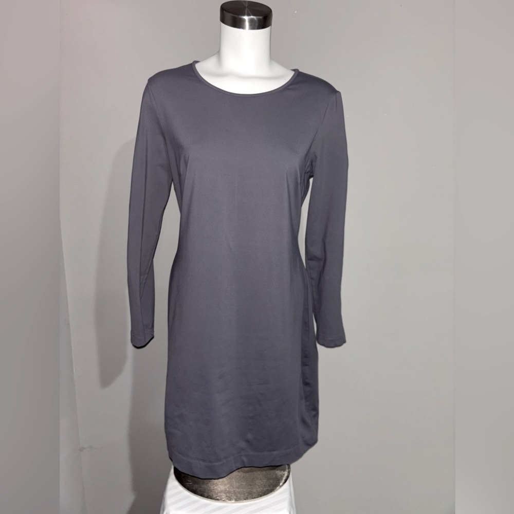 Cynthia Rowley Women's Sz L Long Sleeve Gray Dress Length 35" Like New Cond.